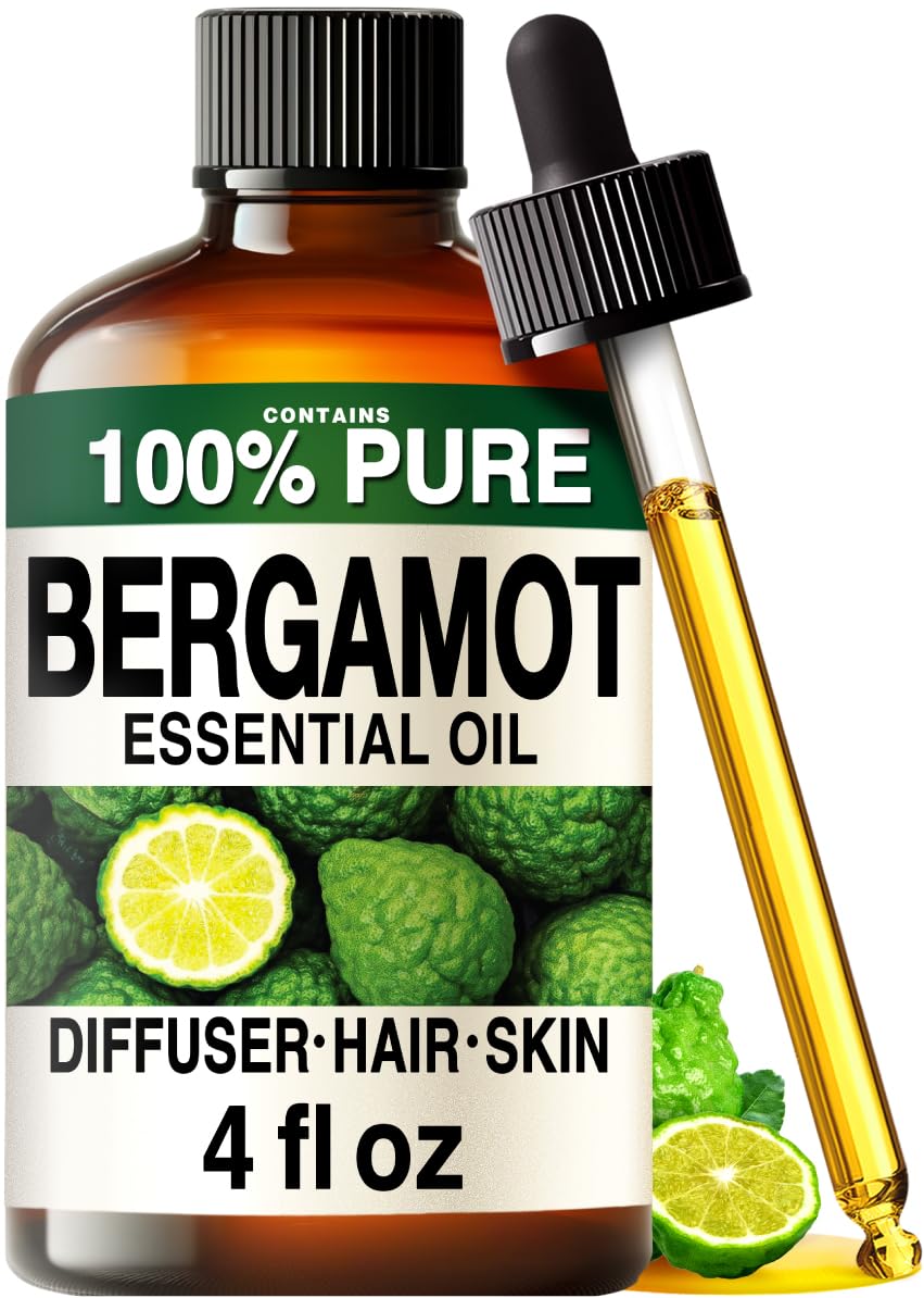Kukka 100% Pure Bergamot Essential Oil for Skin, Diffuser, 4 Fl Oz