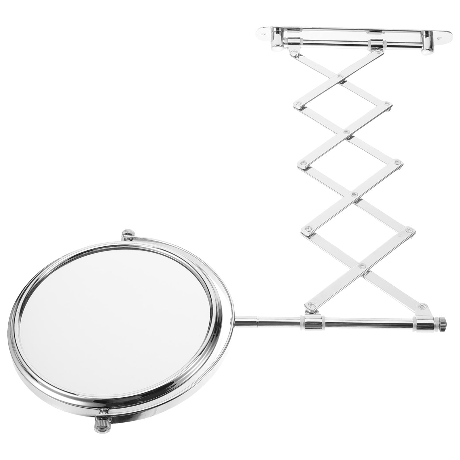 Miroir de maquillage mural double face rétractable et pivotant 360