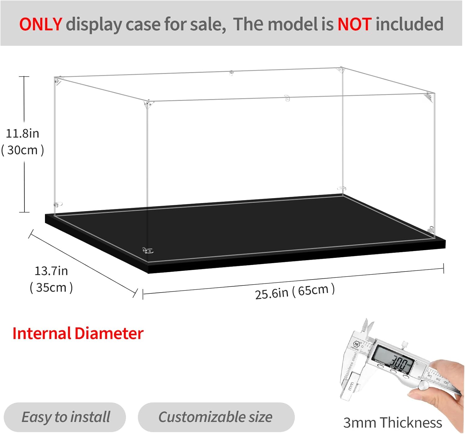 Display Case for Lego 10354 The Lord of The Rings: The Shire, 10327 Dune Atreides Royal Ornithopter or 76286 Guardians of The Galaxy: The Milano, 25.59x13.77x11.81inches (65x35x30cm).