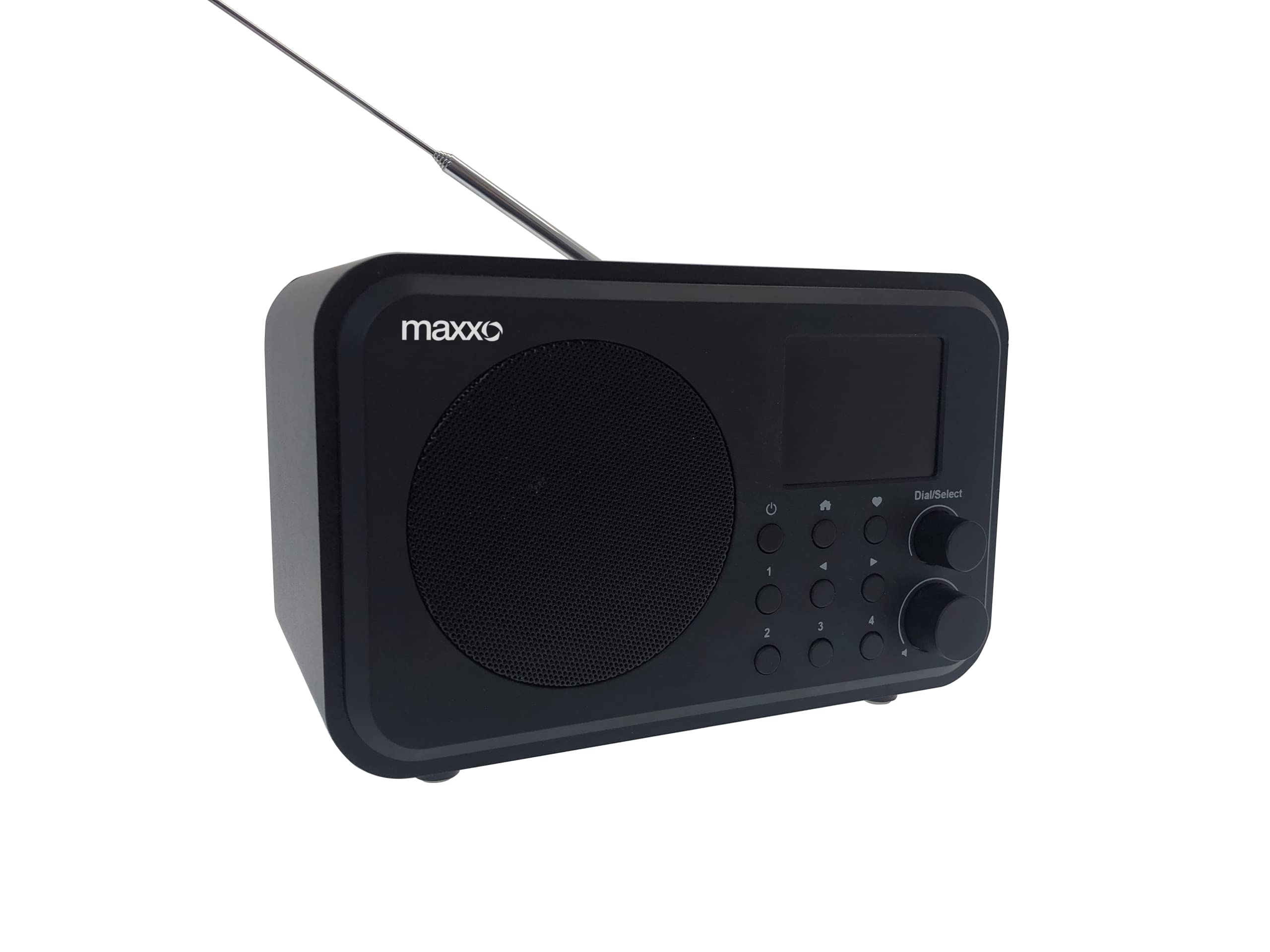 Maxxo DT02 Tragbares DAB + UKW InternetRadio WiFi Bluetooth Lautsprecher klein Digitalradio mit wiederaufladbarem batteriebetrieben Akku 2,4" TFT-Farbdisplay