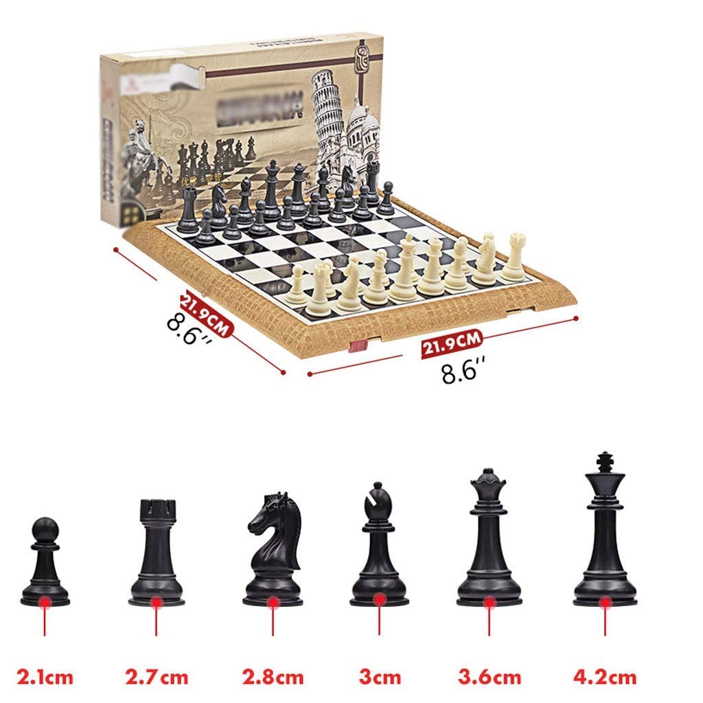 Scacchi Set di Scacchi in plastica Magnetica Pannello Pieghevole per Scacchiera Gioco di intrattenimento Professionale Scacchi Scacchiera Pieghevole Portatile Set di Scacchi