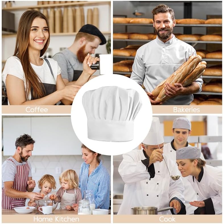 Halloween Chef Hat, Adult Chef Hats Adjustable Cooking Baker Cap Unisex Kitchen Cap for Cooking Baking Cake Bread - Image 7