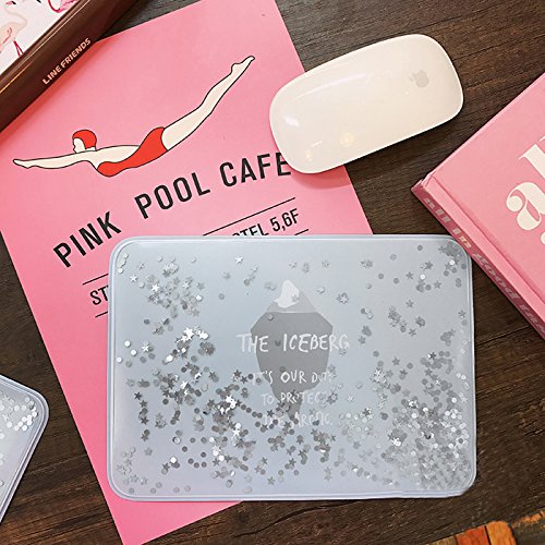 Tapis de souris rond à sable mouvant scintillant pour bureau étudiant