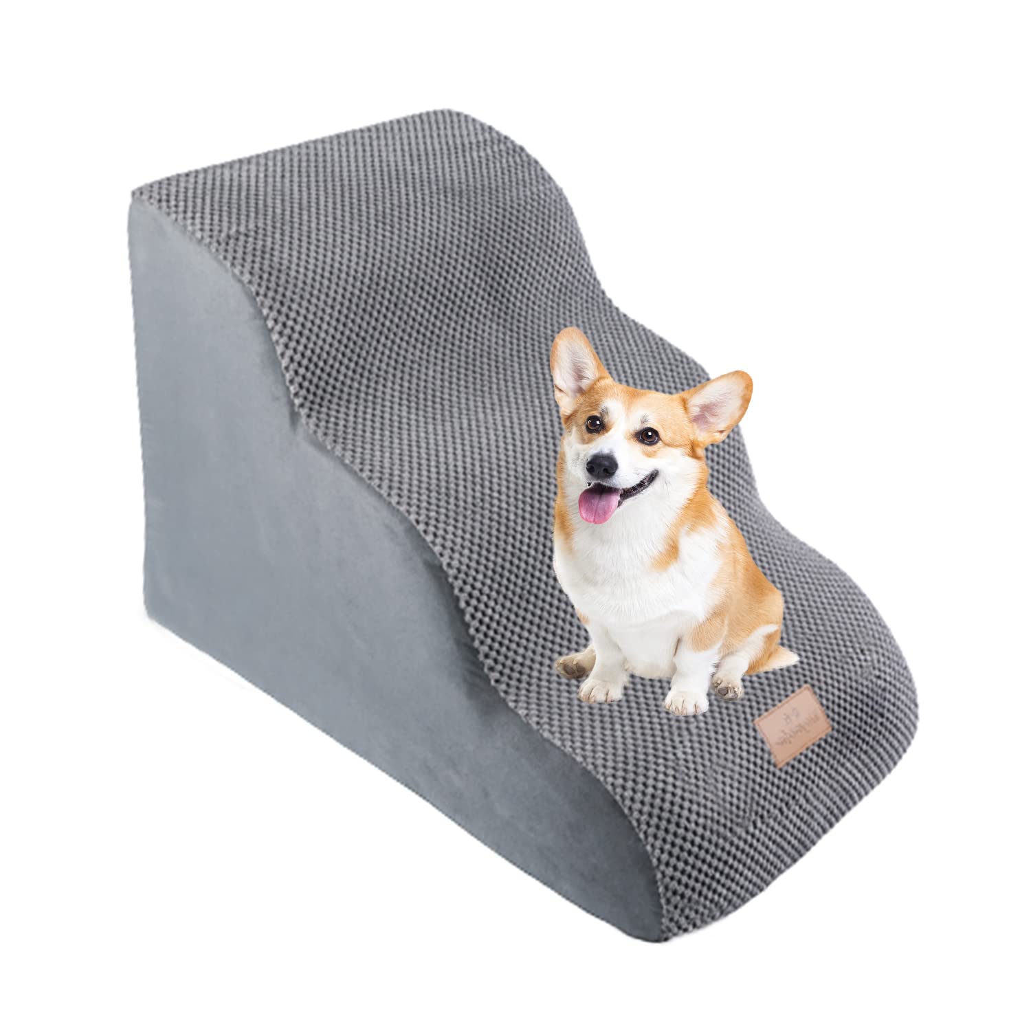 WOYAOFA 3 Tiers High Density Foam Pet Steps, NonSlip Dog Stairs, Extra