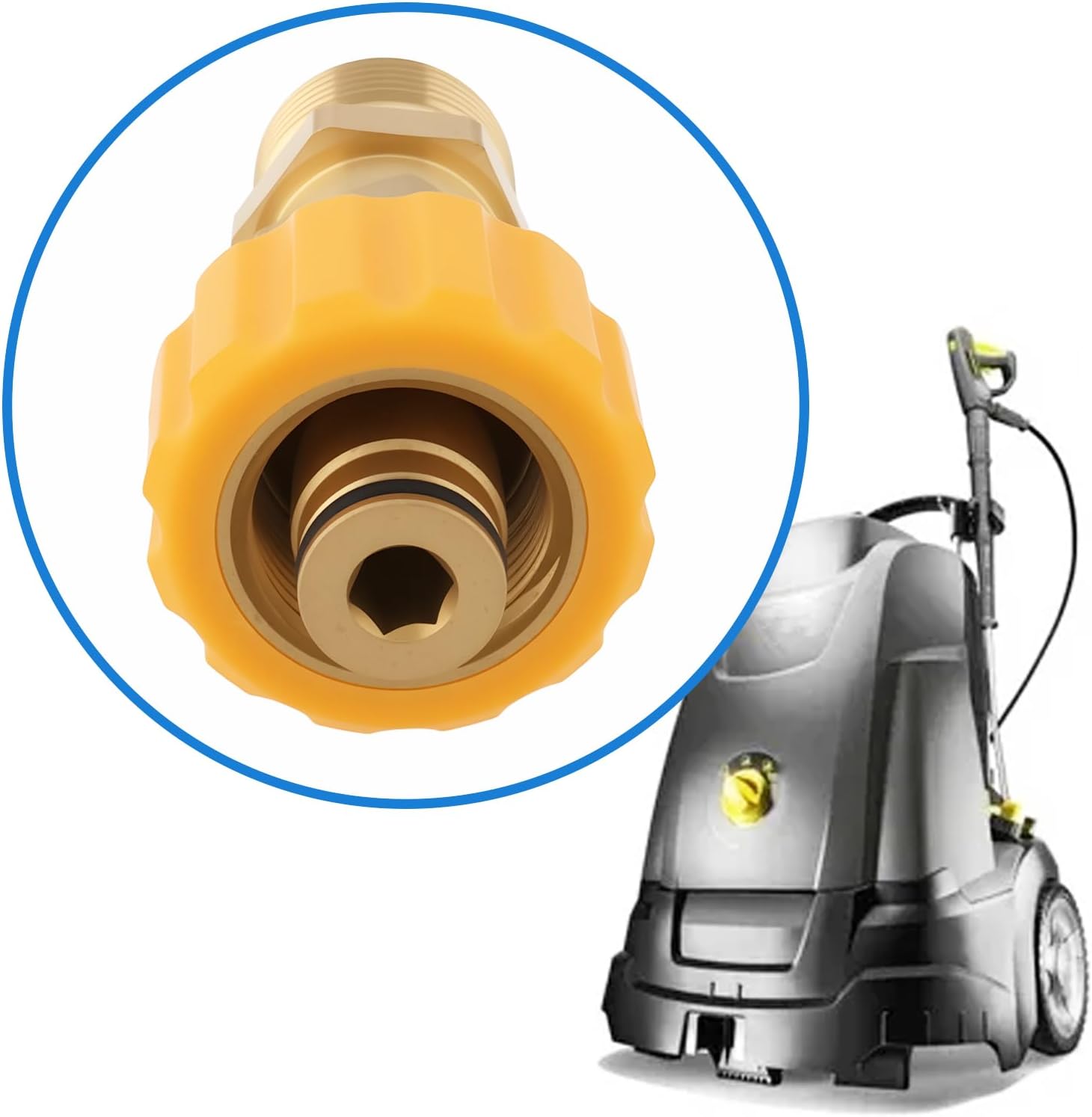 Pressure Washer Adapter TR22 IG Easy Lock to M22 AG Compatible with Kärcher HD HDS ProHD Series with TR22 Easy!Lock Thread