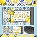 VISSTREE Lemon Kitchen Rugs Set of 3, Non-Slip Yellow and Blue Lemon Print Kitchen Mats, Absorbent Summer Fruit Carpet Rug for Home Dining Room Bedroom Decorations 18''x31''+18''x47''+18''x60''