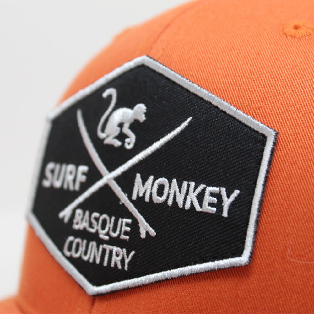 SURF MONKEY Trucker-Kappe 6P, gebogenes Visier, verstellbare Snapback-Kappe, niedriges Profil