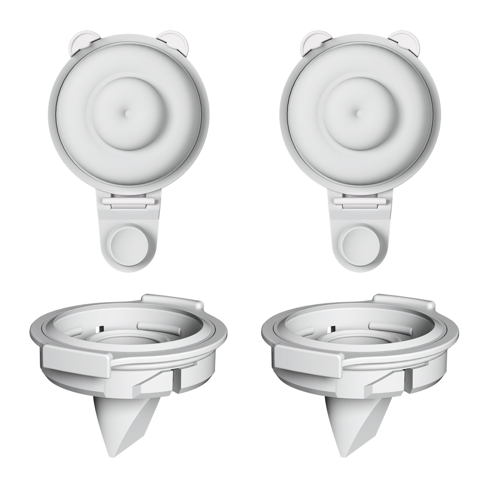 4PC Upgraded M9 Breast Pump Replacement Part, Including 2pcs Duckbill Valve and 2pcs Double-Layed Diaphragms for Momcozy Upgraded Mobile Flow | Upgraded M9, Valve, Diaphragms, 4PC Gray