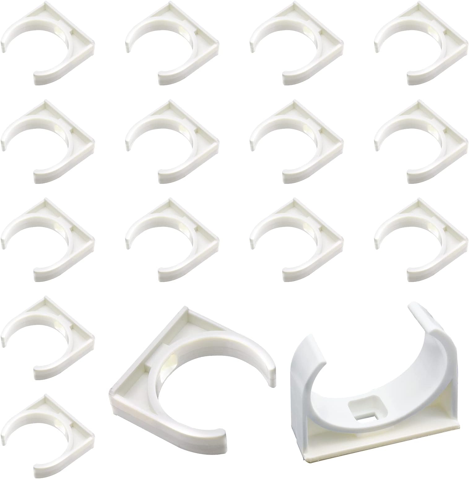 HARSKIYER 12pcs UShaped PVC Water Pipe Clamps, PEX Pipe Support Hangers UHook PEX Holder Clips