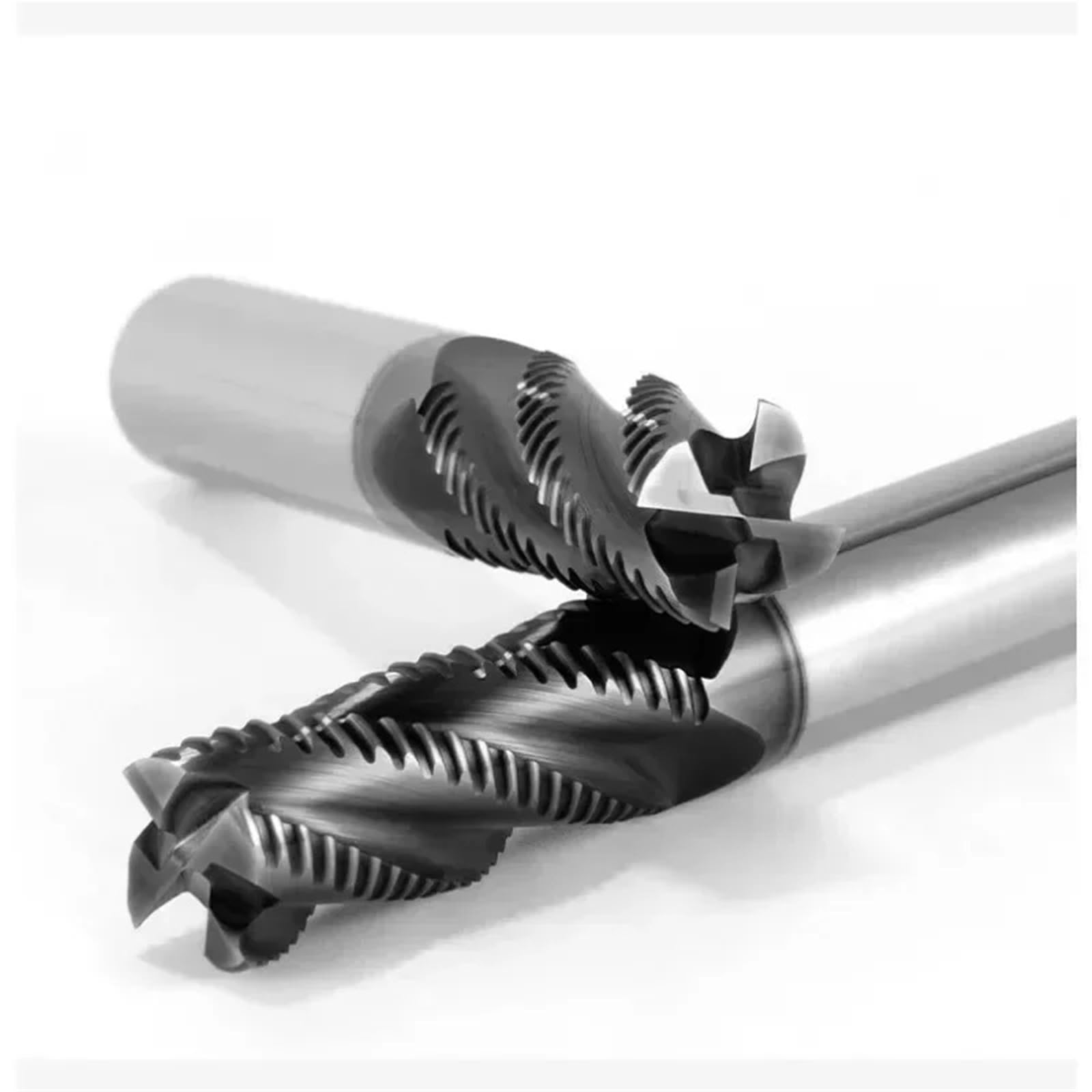 Fresadoras, Fresa de desbaste de 4 filos for acero inoxidable y aluminio. Herramienta de mecanizado de 6 mm, 7 mm, 8 mm, 10 mm, 12 mm y 20 mm.(D6x18x50Lx4F)