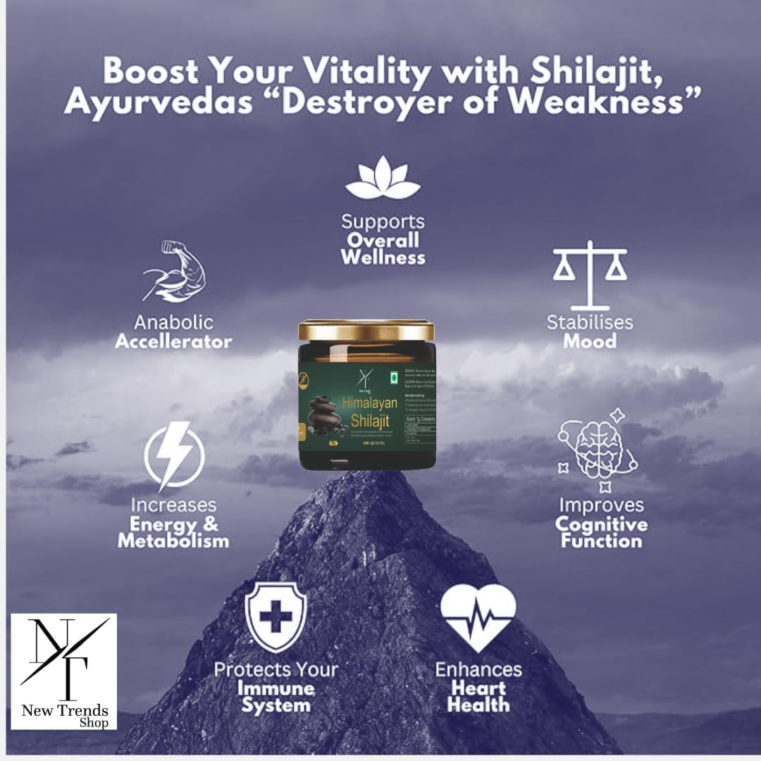 Shilajit Organic Shilajit from The Himalayas. 50g 100% Pure Resin| 1.76oz|1000mg Potency