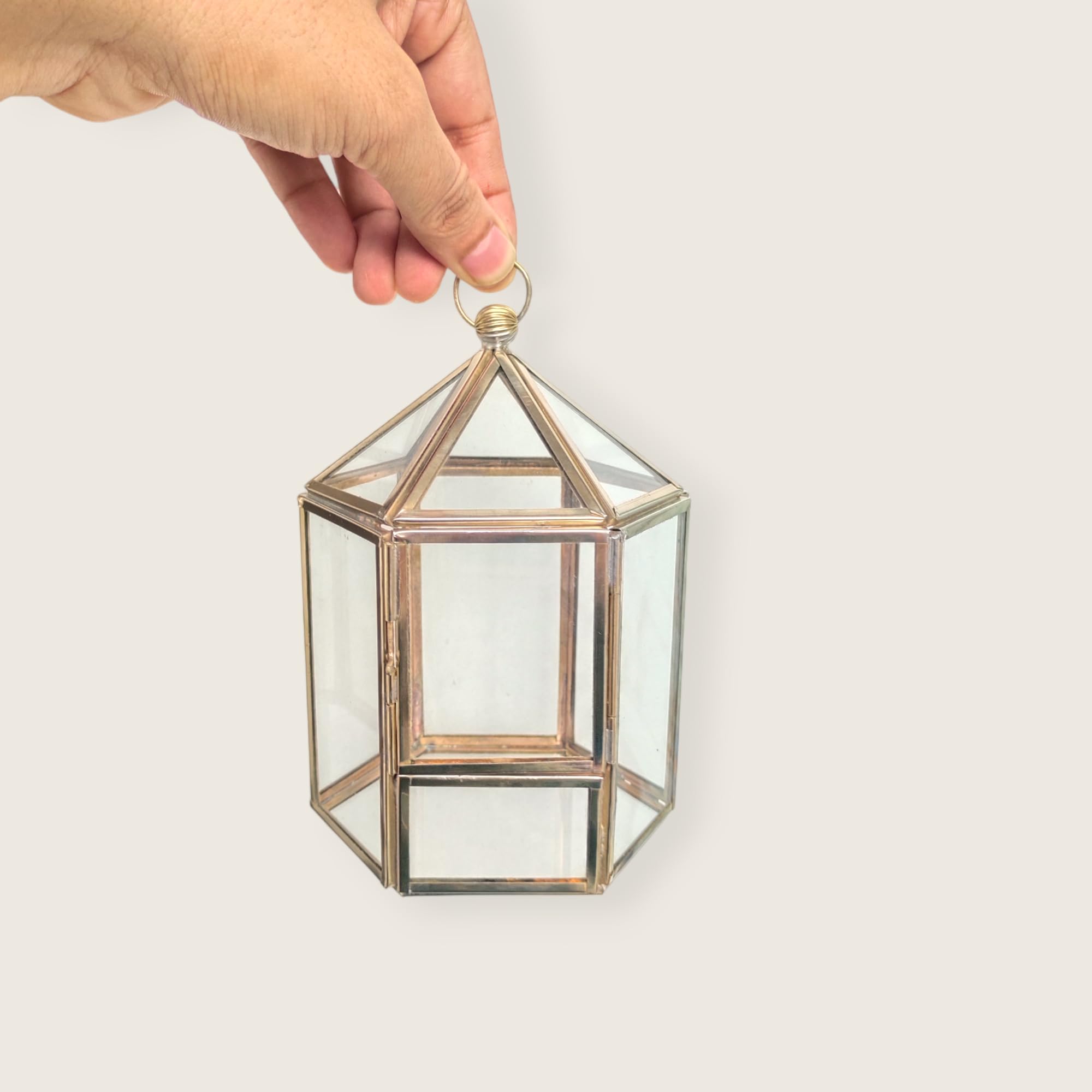 Adzee Home Decor Glass Geometric Plant Terrarium,Succulent & Air Planter for Home Garden Office Decoration (Gold House) (B0CHVPJSY9) Amazon Price History, Amazon Price Tracker