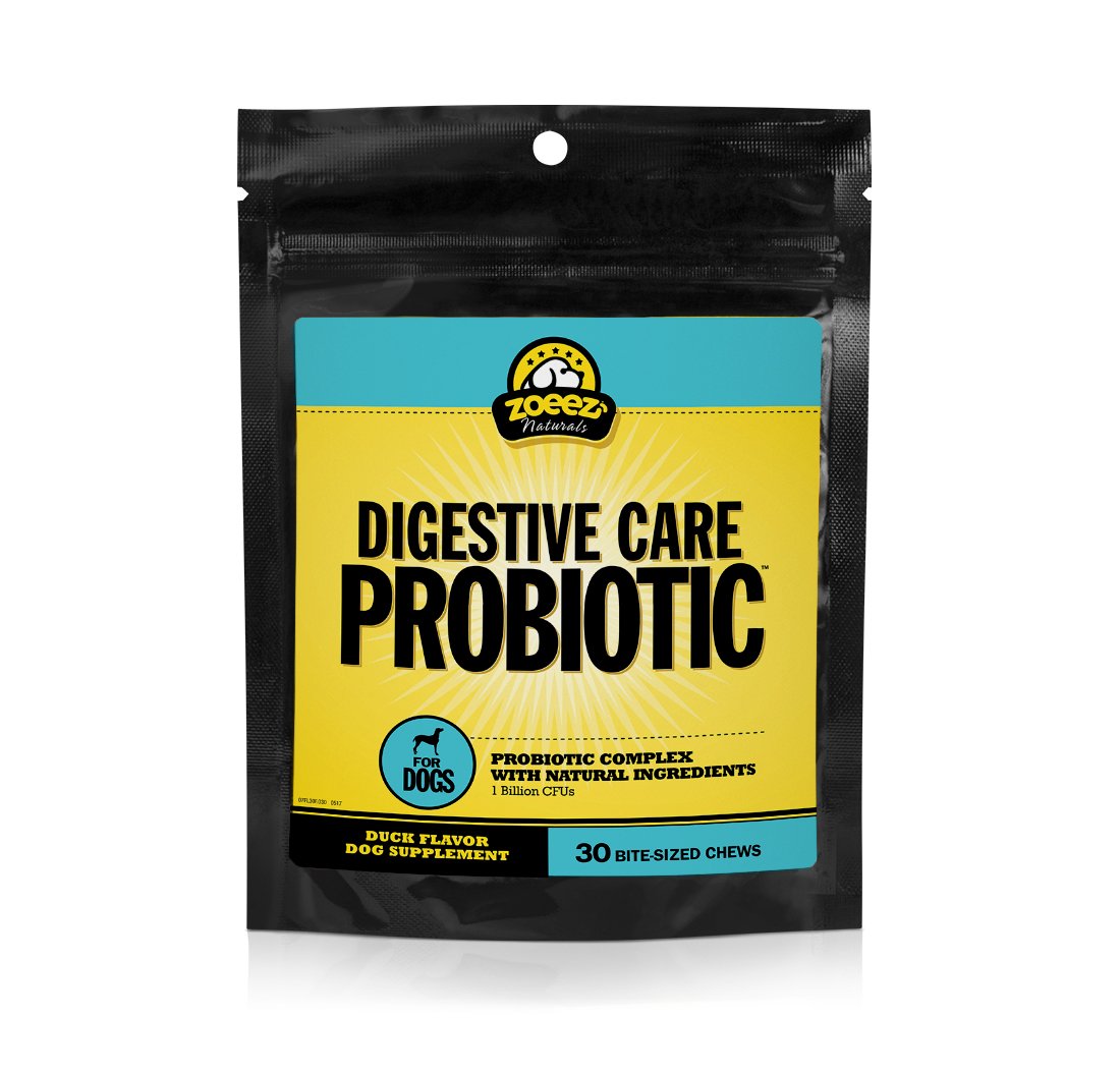 Digestive Care Probiotic for Dogs | Chewable Dog Probiotic Supplement with 1 Billion CFUs, 30 Chews
