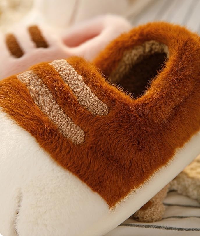 Niction Cute Cat Paws Slippers House Shoes for Women Knit Soft Cozy Bedroom Cartoon Shoes Slip on Slippers for Indoor Outdoor4