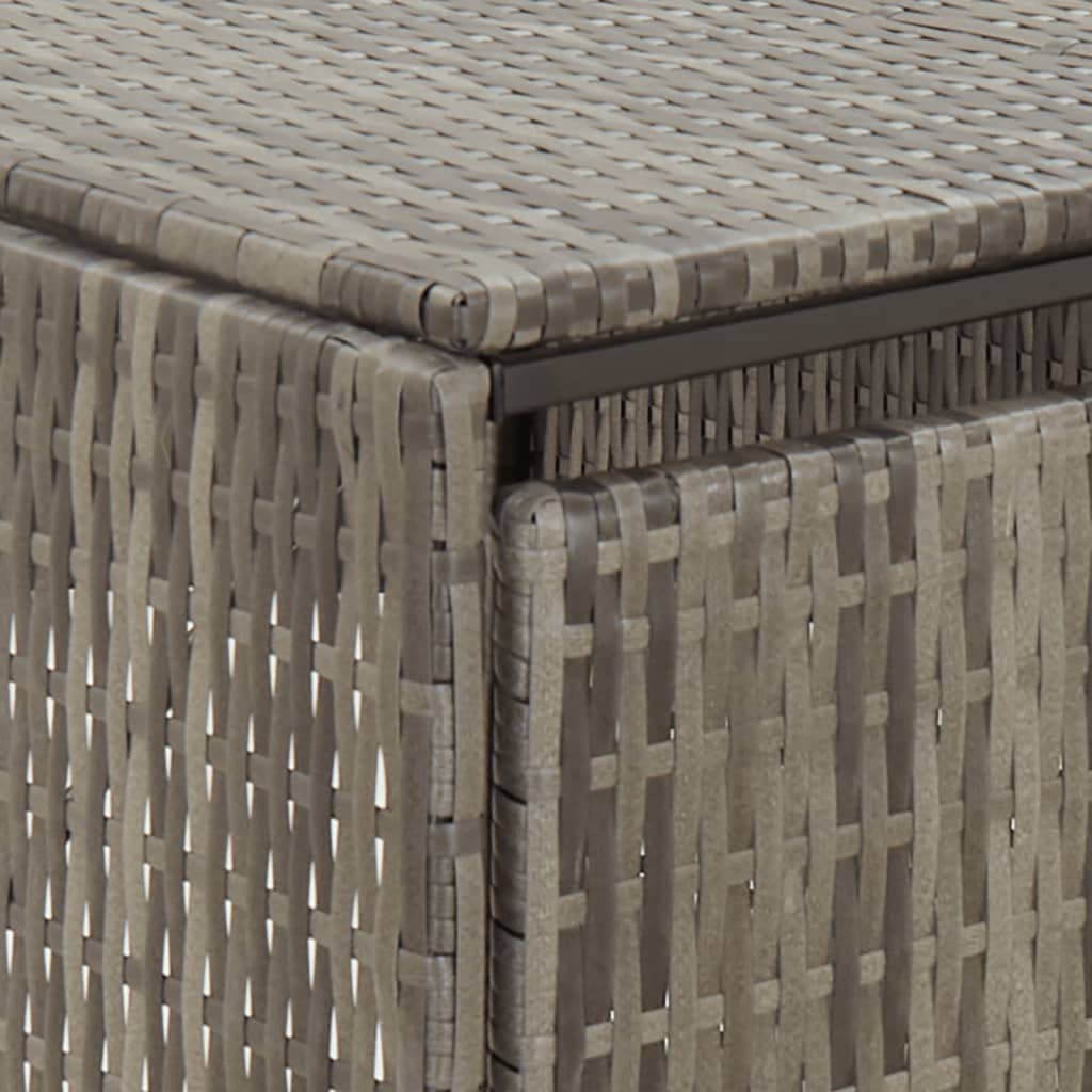 KOIECETA Mülltonnenbox für 3 Tonnen Grau 207x80x117 cm Poly Rattan