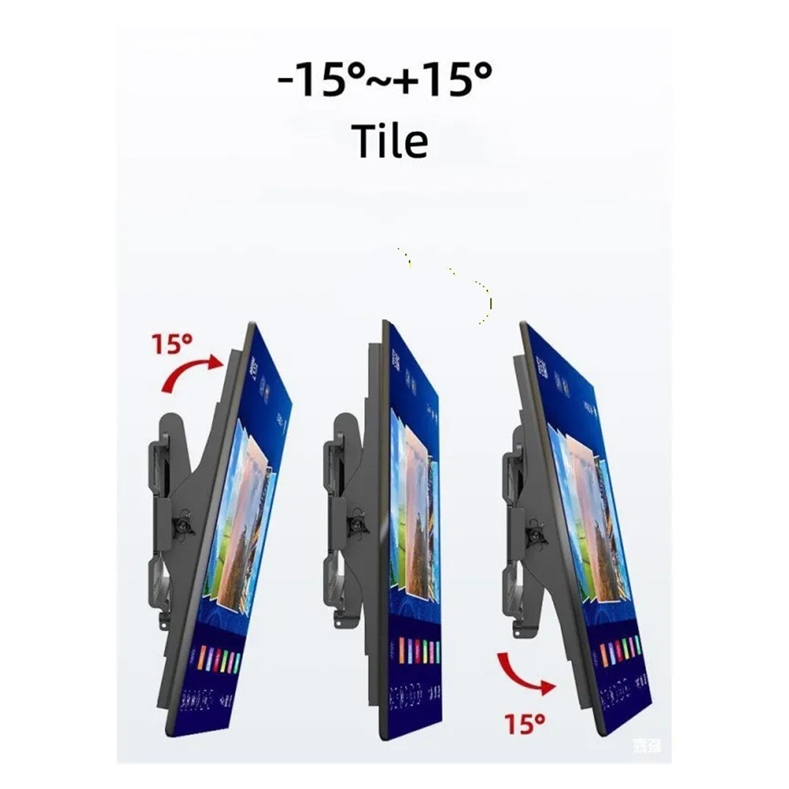Supporto TV Fisso A Parete, For La Maggior Parte Dei Supporti A Basso Profilo Piatto/curvo Da 32-65 Pollici, Staffe TV Universali, VESA 400 X 400 Mm, Sostituzione Del Supporto TV(With Tile)