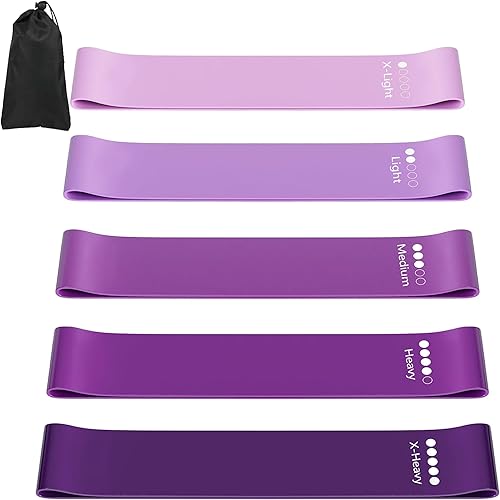 Miniatura 8 de Resistance Bands for Working Out, Exercise Bands Set of 5, Elastic Bands for Exercise with Workout Guide and Carry Bag, Fitness Bands for Strength