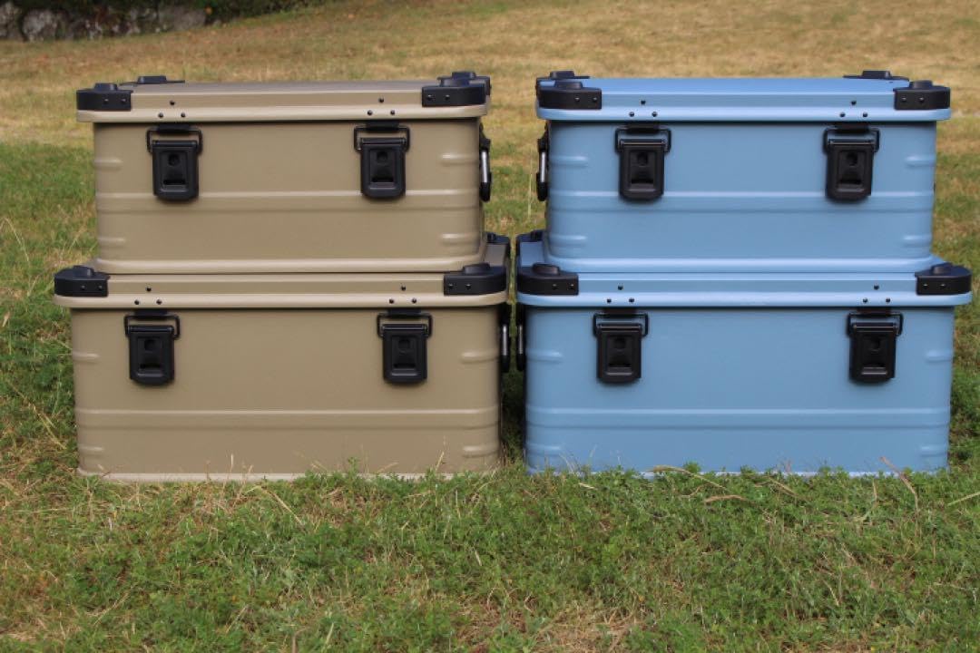 アースカラー アルミコンテナボックス 49L ガレージ収納