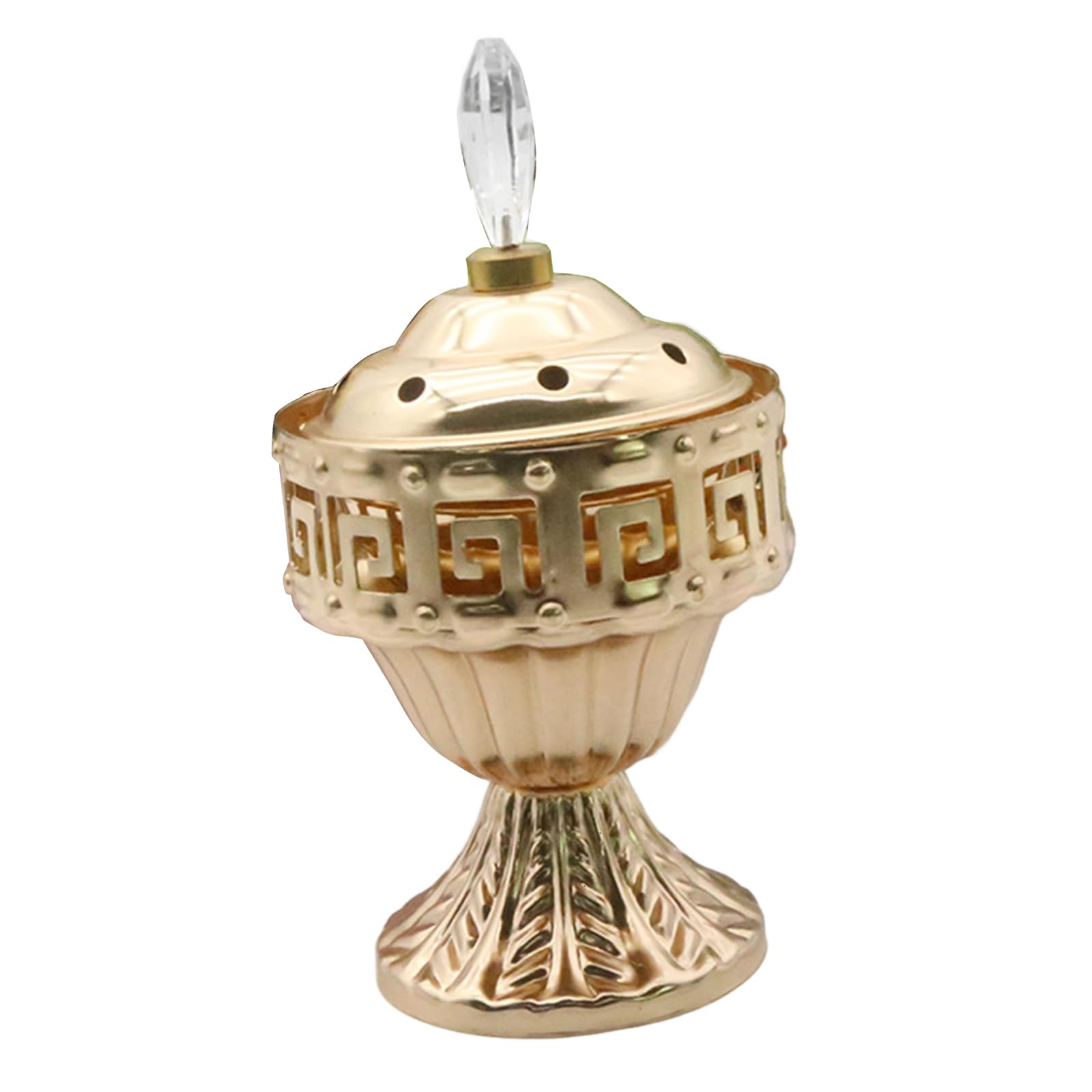 Jazuaiao Vintaged Type Metal Frankincense Stand for Home Spa Aromatherapies Easy Storage Holder Frankincense Charcoal Stand