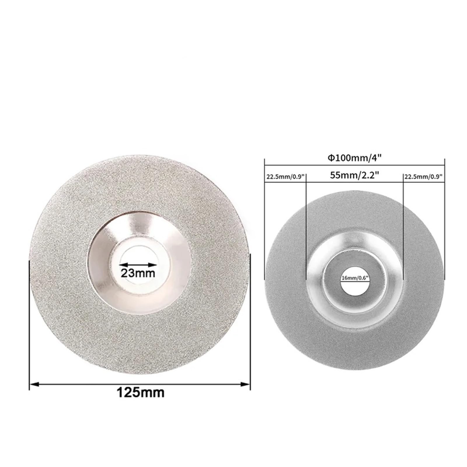 Abrasivo Ruote Levigatura Lucidatura Disco Disco abrasivo for affilatura di lame da 4/5 pollici, mola diamantata a forma di ciotola for smerigliatrice angolare, lucidatura e rettifica, 1 pezzo(5 Inch)