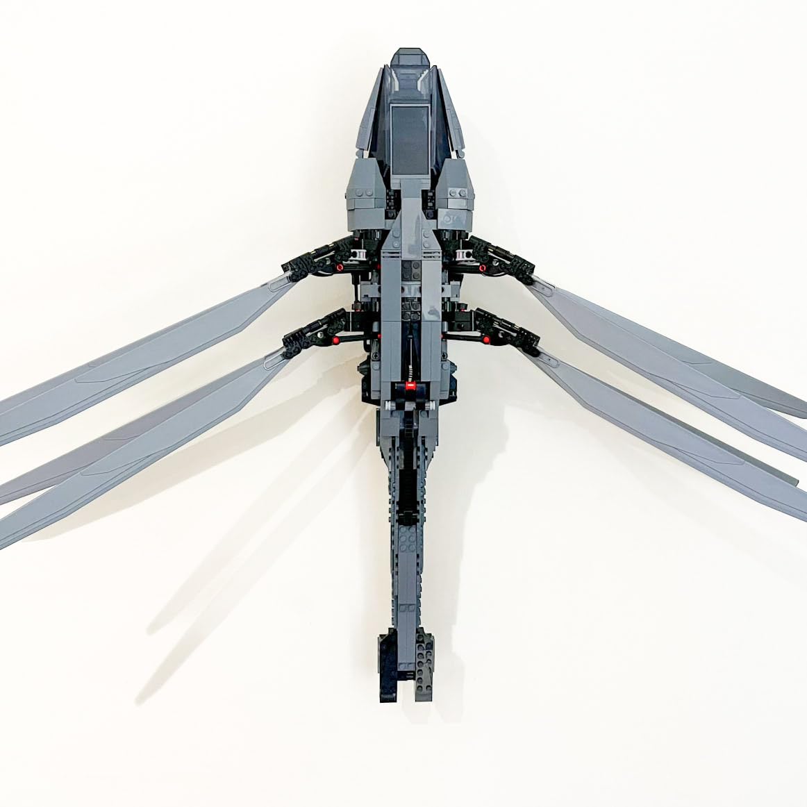 3Dudes & Dad Wall Mount Display Bracket compatible with LEGO Icons Dune Atreides Royal Ornithopter - Custom Designed Storage Hook for Set 10327 - 3D Printed Plastic - Supplied With Mounting Hardware