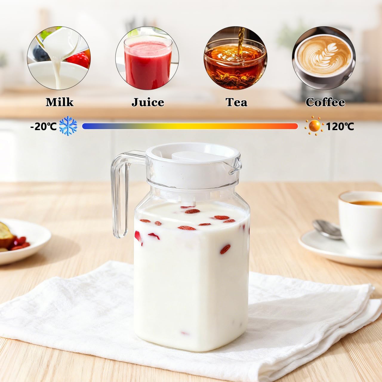 1pc Transparent Cold Water Bottle Stripe Large Transparent Cold Hot Water Bottle
