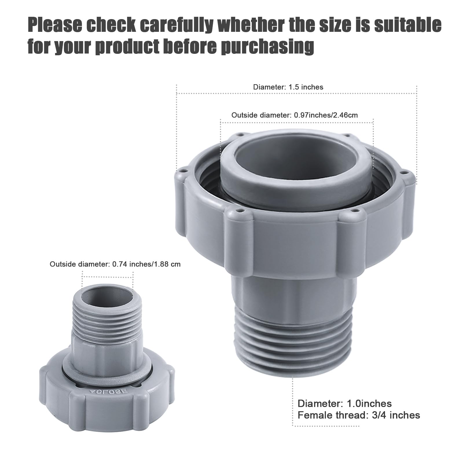 lasuroa 2pcs Swimming Pool Drain Fitting - Image 2