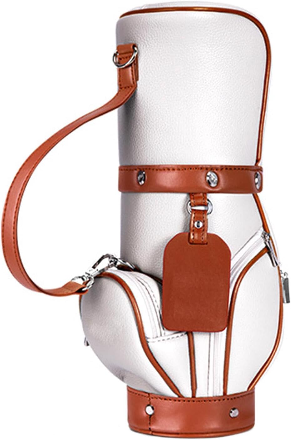 Golf Ball Holder PU Leather Golf Ball Bag Holder, Elastic Golf Ball