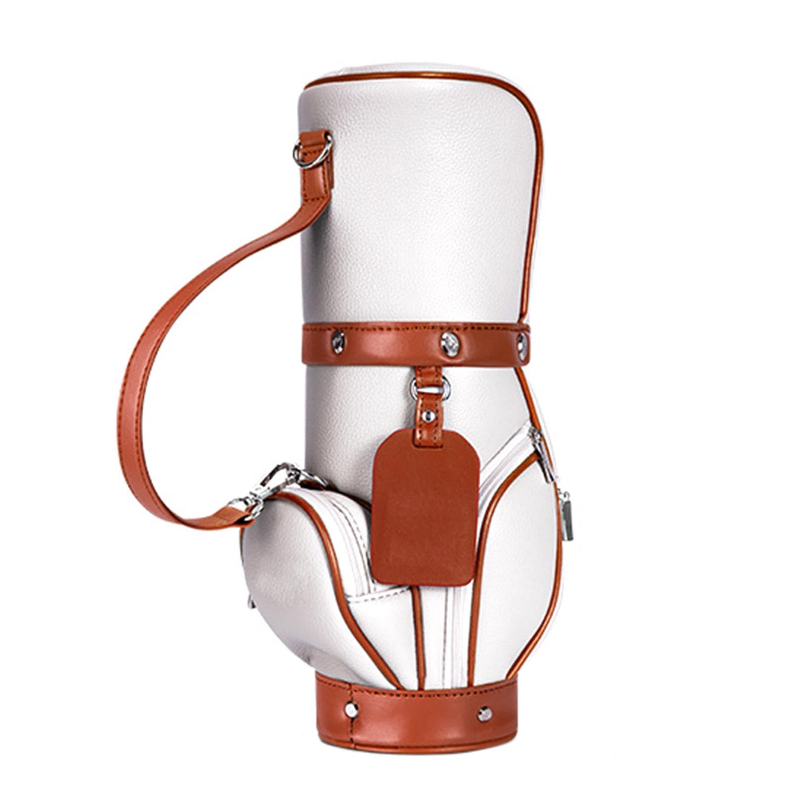 Kleine Golftasche, kleine Golftasche, Golftasche, Golf-Trainingsausrüstung im Freien, einfache Umhängetasche aus PU-Leder für Geburtstage, Weihnachten, Geschenke