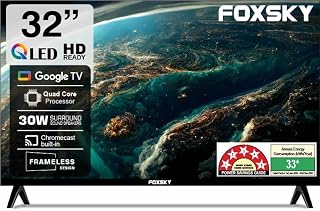 Foxsky 80 cm (32 inch) HD Ready Smart 32FS-Google TV(QLED)