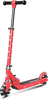 LiT Starship 120mm fun LED Light-Up Kick Scooter for Kids | Featuring LED Stem Deck and Wheels, Foldable Scooter with Adjustable Handlebar Height | Boys Girls available in Turquoise Purle Red Blue