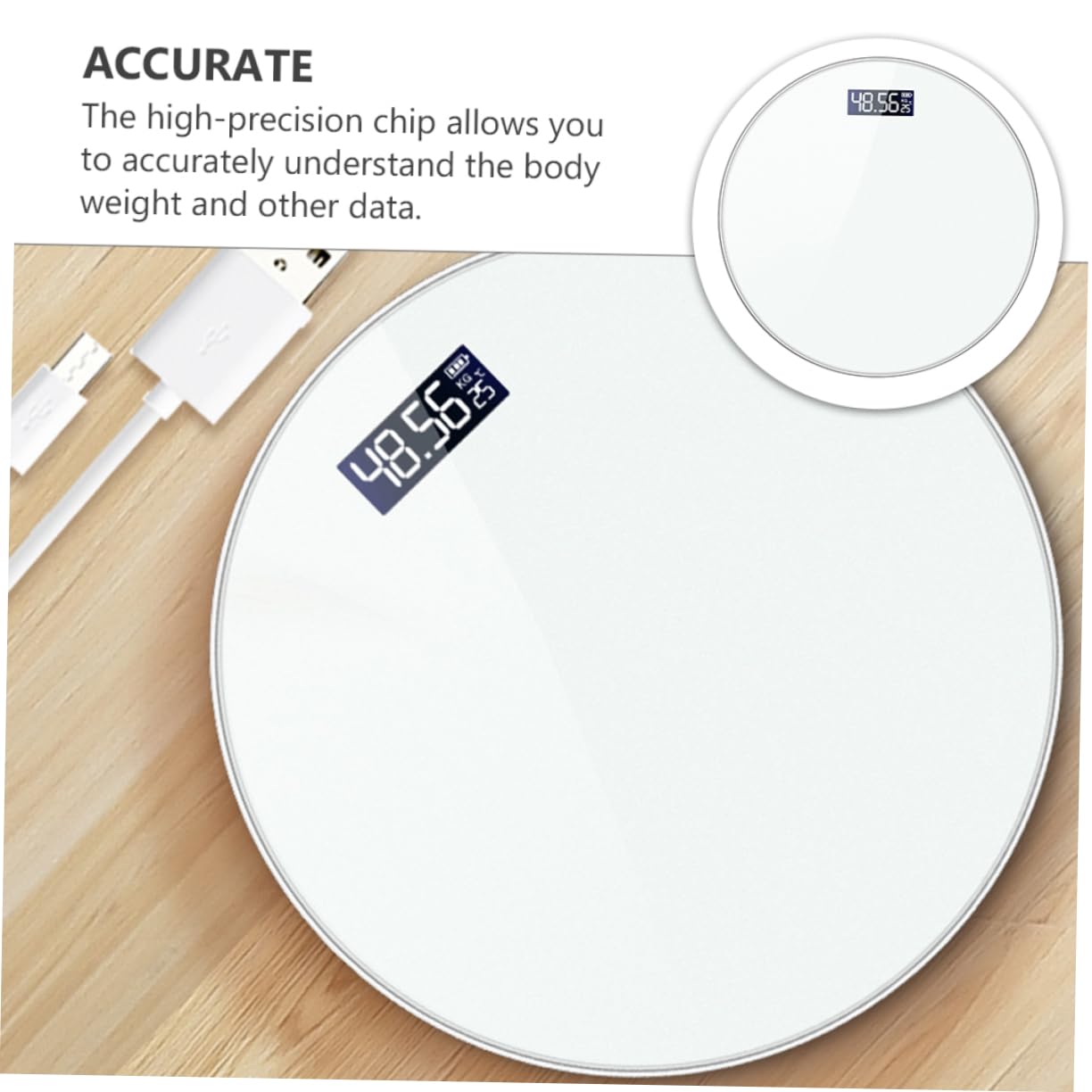 Báscula de Peso Corporal Digital de Gestión Fitness de Precisión con Pantalla LED y Diseño Duradero para Uso Hogar