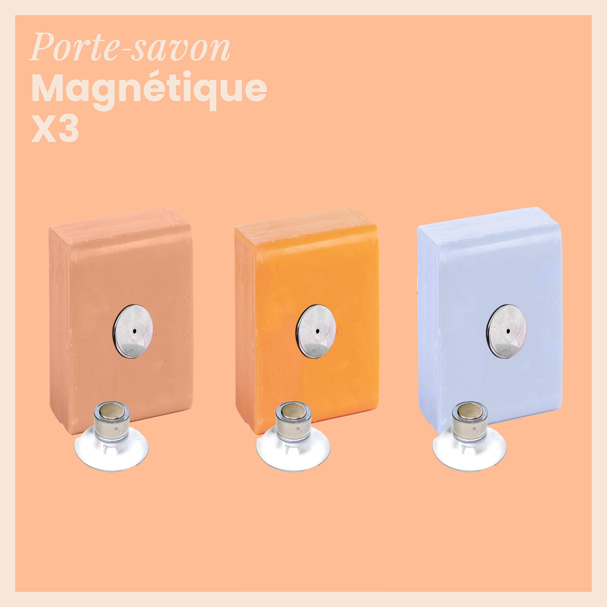 Purezza Porte-Savon Magnétique, À Suspendre Librement Par Aimant, Par Collage Ou Perçage, Acier