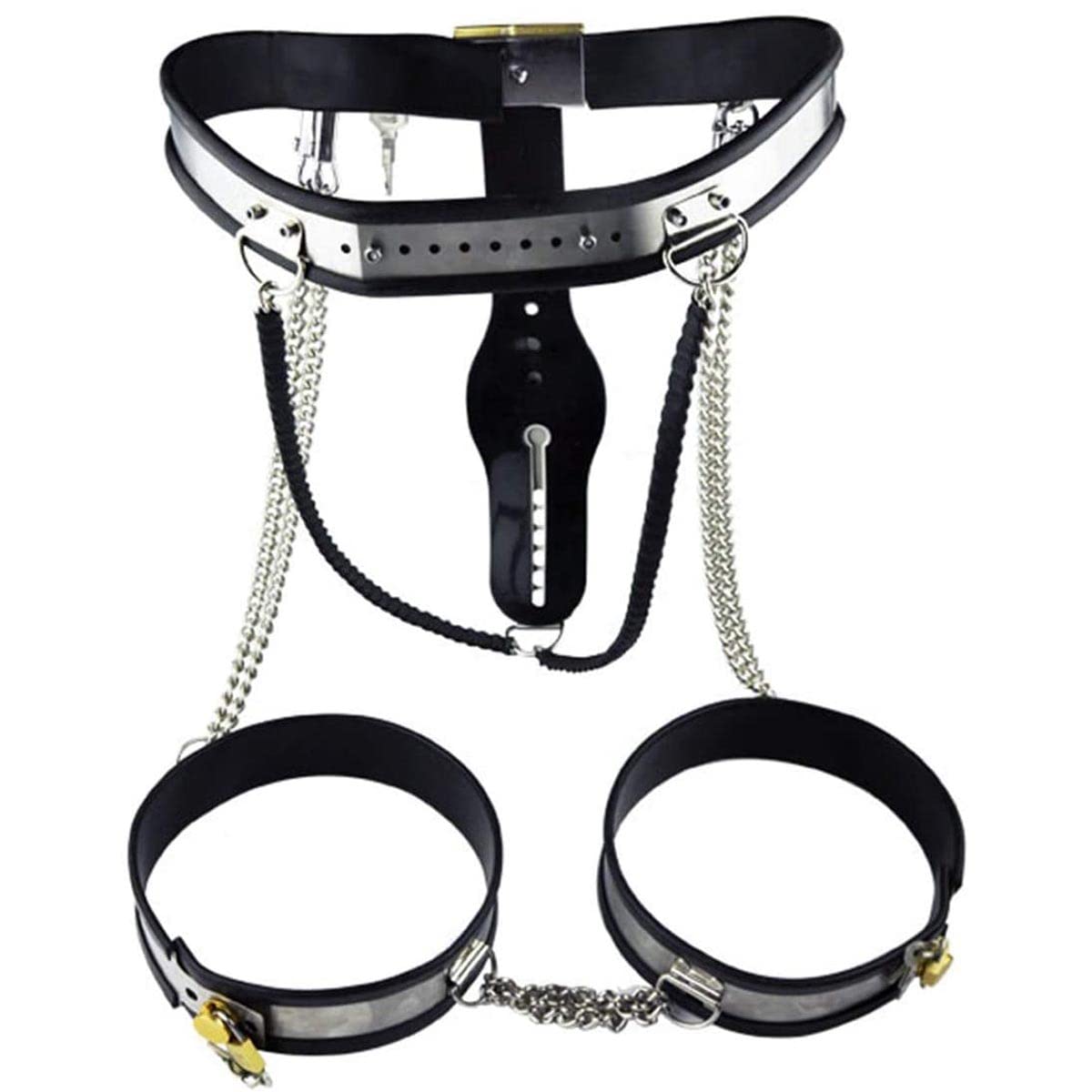 AAKOMA Dispositifs de ceinture de chasteté en acier inoxydable pour femmes