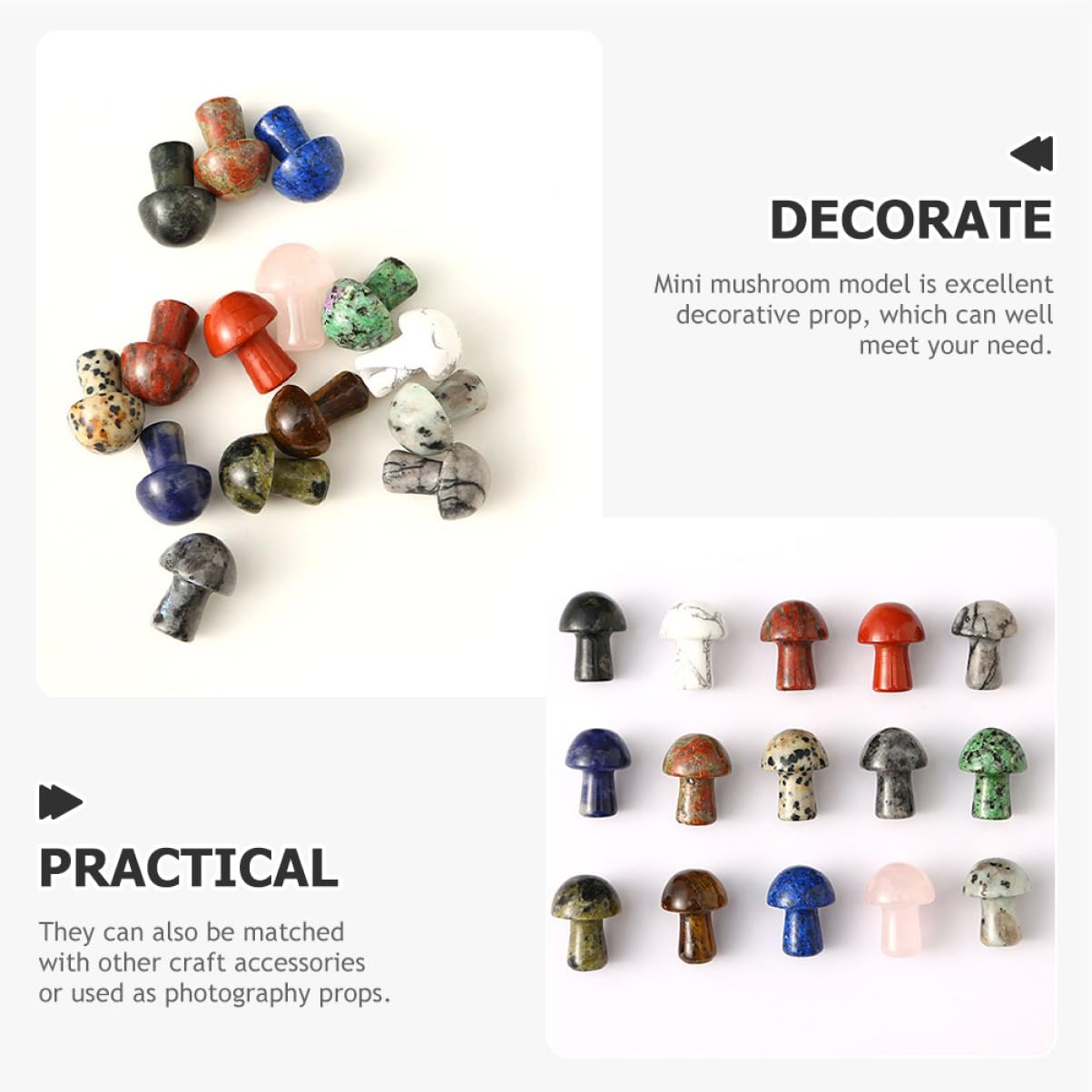 Abaodam 45stücke Teiliges Mini Kristall-pilz Deko Aquarien Und Mikrolandschaften Bunte Kristallornamente Für Zimmerpflanzen Garten Und Fotografie Für Bastel Und Sammlerfreunde