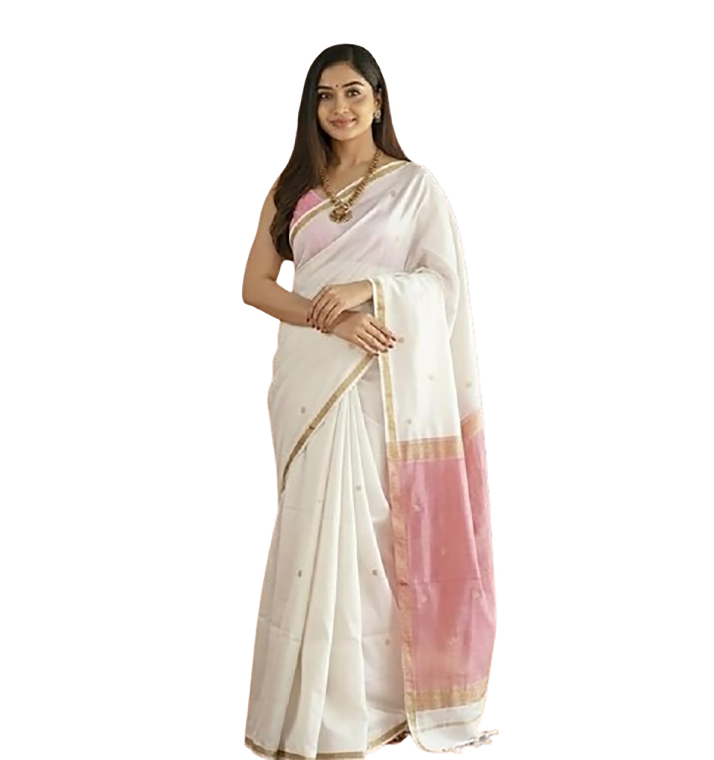 anjaneya sarees Woven Cotton Silk Kanjivaram Solid Designer Saree With Blouse-picture-12