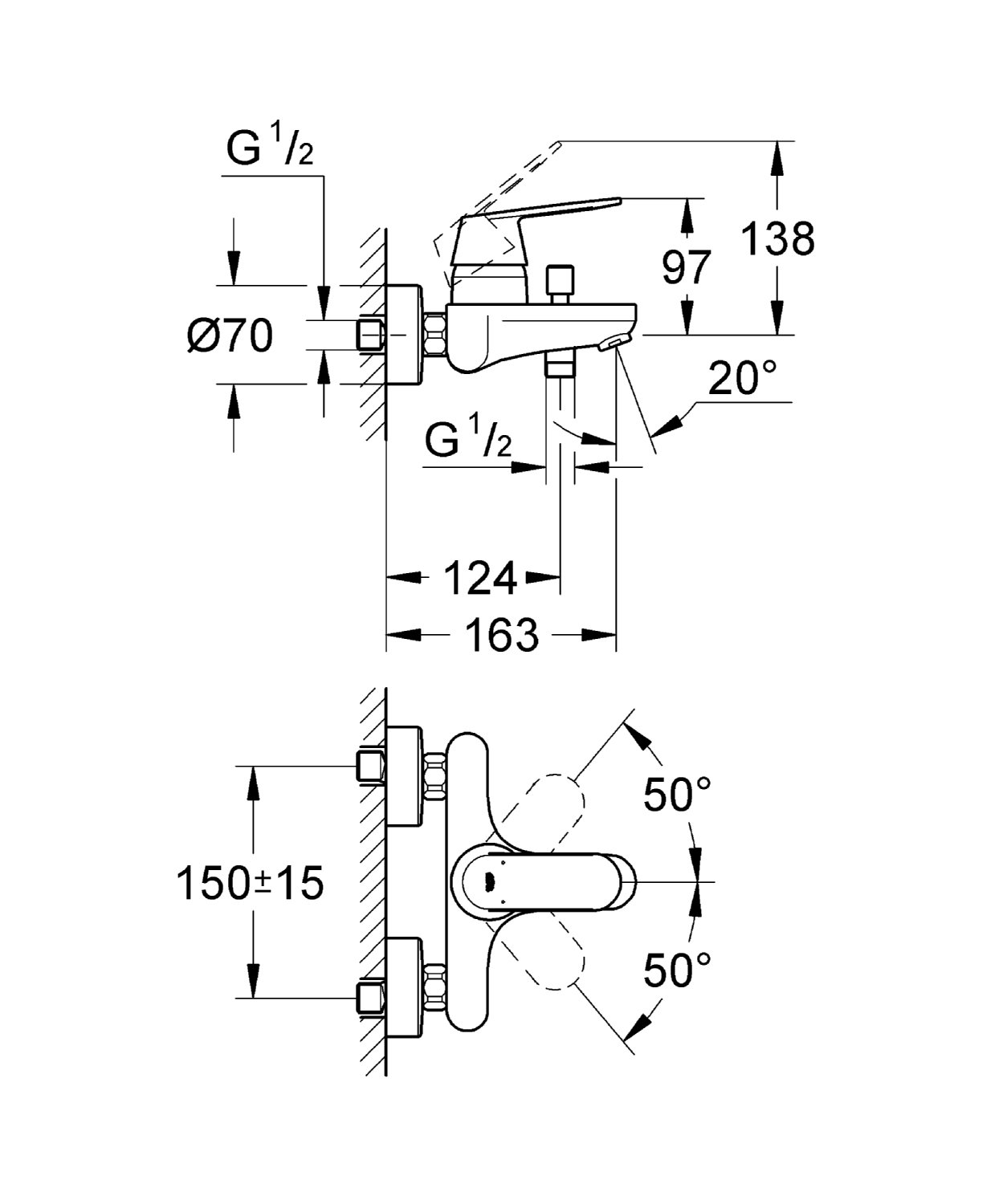 Grohe Eurosmart Cosmopolitan EHM wanna AP F
