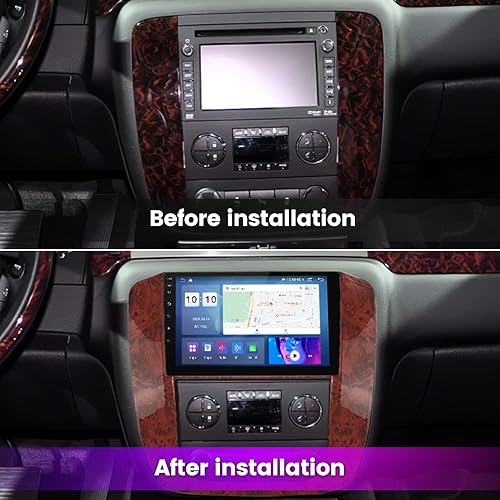 Miniatura 2 de Fellostar Actualización estéreo de radio para GMC Yukon 2007-2012 Chevrolet Chevy Tahoe Suburban, Carplay y Android Auto pantalla táctil de 10