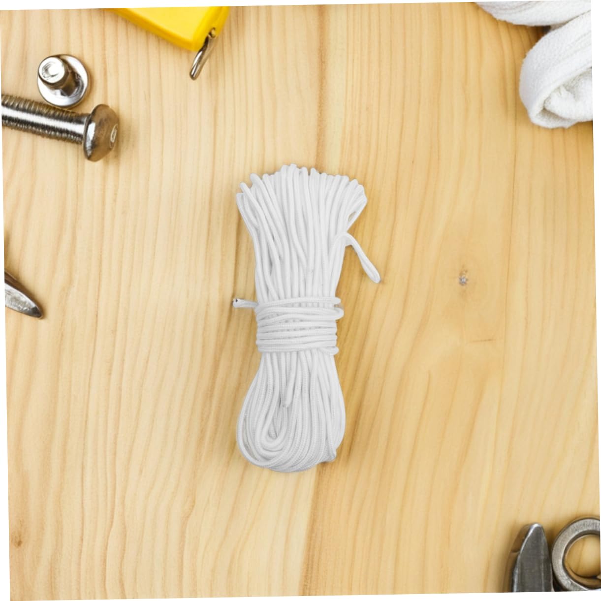 Corda in Nylon Bianco 6mm X 30m, 2 Pezzi per Stendibiancheria | Uso Esterno e Viaggi, Semplice da Annodare e Sciogliere, per Progetti Creativi e Fai da Te