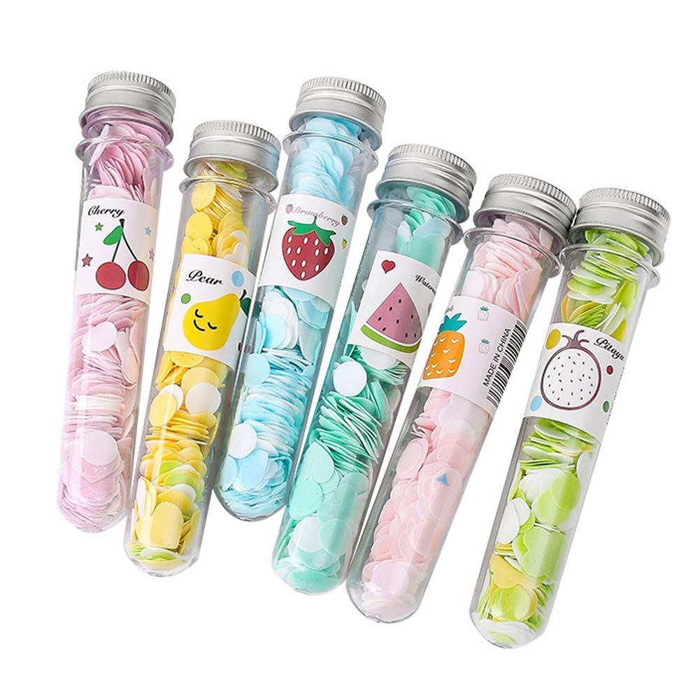 Travel Soft Paper Soap In Flower Design Tube Shape Bottle Assorted/Random Color (6)