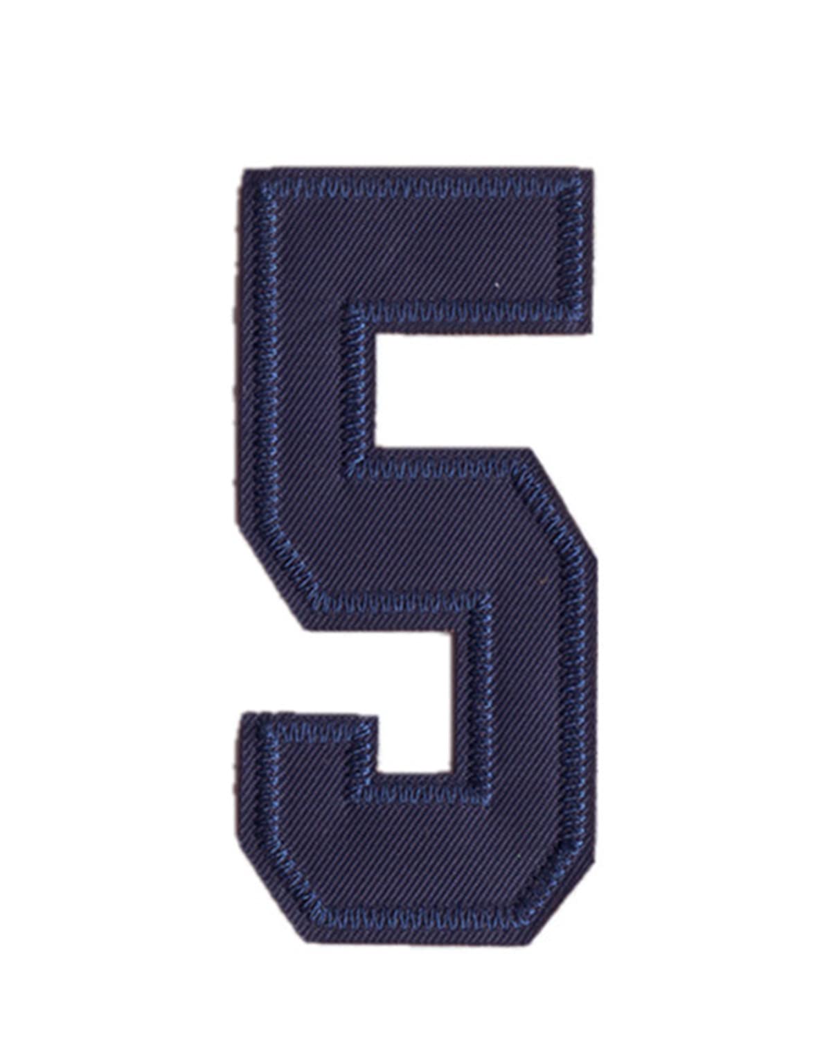 8 Inch Navy Number Patch 5 Iron On Jersey T-Shirt Jacket Jeans Patches Embroidered Handmade Craft DIY Accessory Patch 5