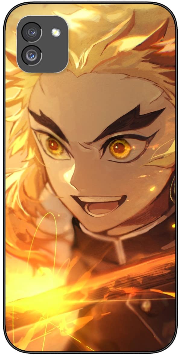 Compatible with Samsung Galaxy A03 | Galaxy A03 5G Case Demon Hashira Rengoku's Slayer Corps Member 937, Anime Phone Cases Shockproof Soft TPU Case Black