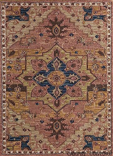 Image of Carpet Mahal Handmade Handwoven Tufted Made of 100% Soft Blended Wool Export Quality Carpets with 1 Inch Thickness (4x6 Feet) Color Multi