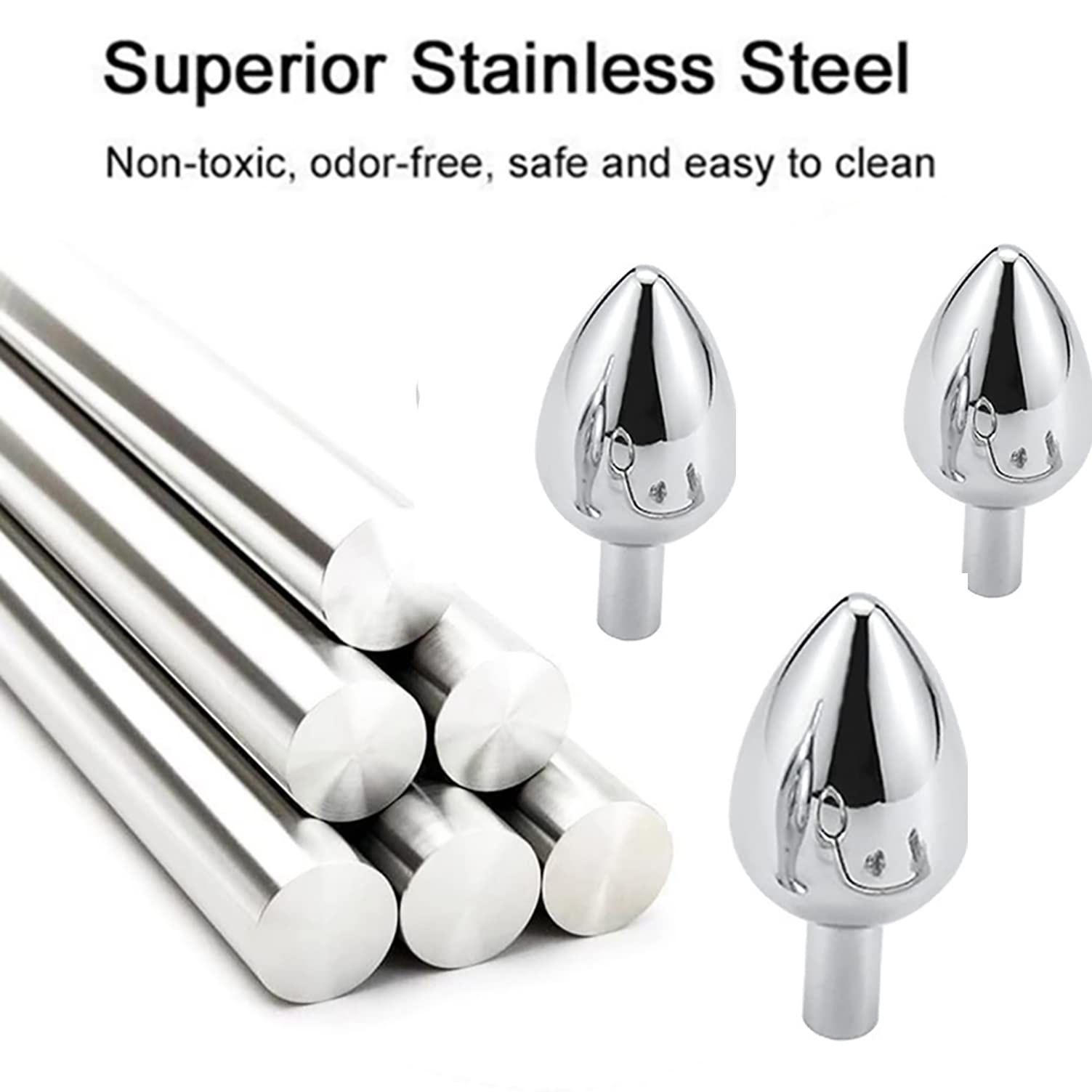Metall Hodenringe Mit Anal Hook Analhaken, Edelstahl Penisring Hodensack Hodenstrecker S+M+L Analplug Anal Kugel Butt Plug SM Bondage Ballstretcher Extrem Sexspielzeug Für Männer Sex,Set+3plug,50mm