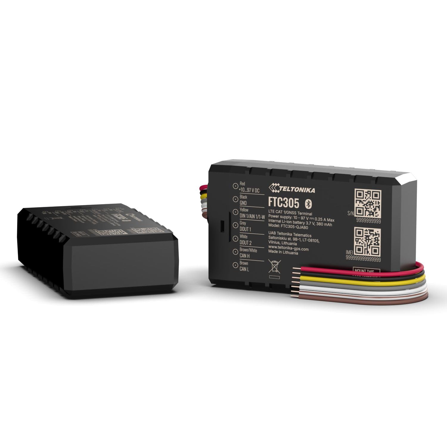 Teltonika FTC305 - Localizzatore GPS 4G LTE Cat 1 per veicoli elettrici, lettura CAN Bus, design compatto OEM