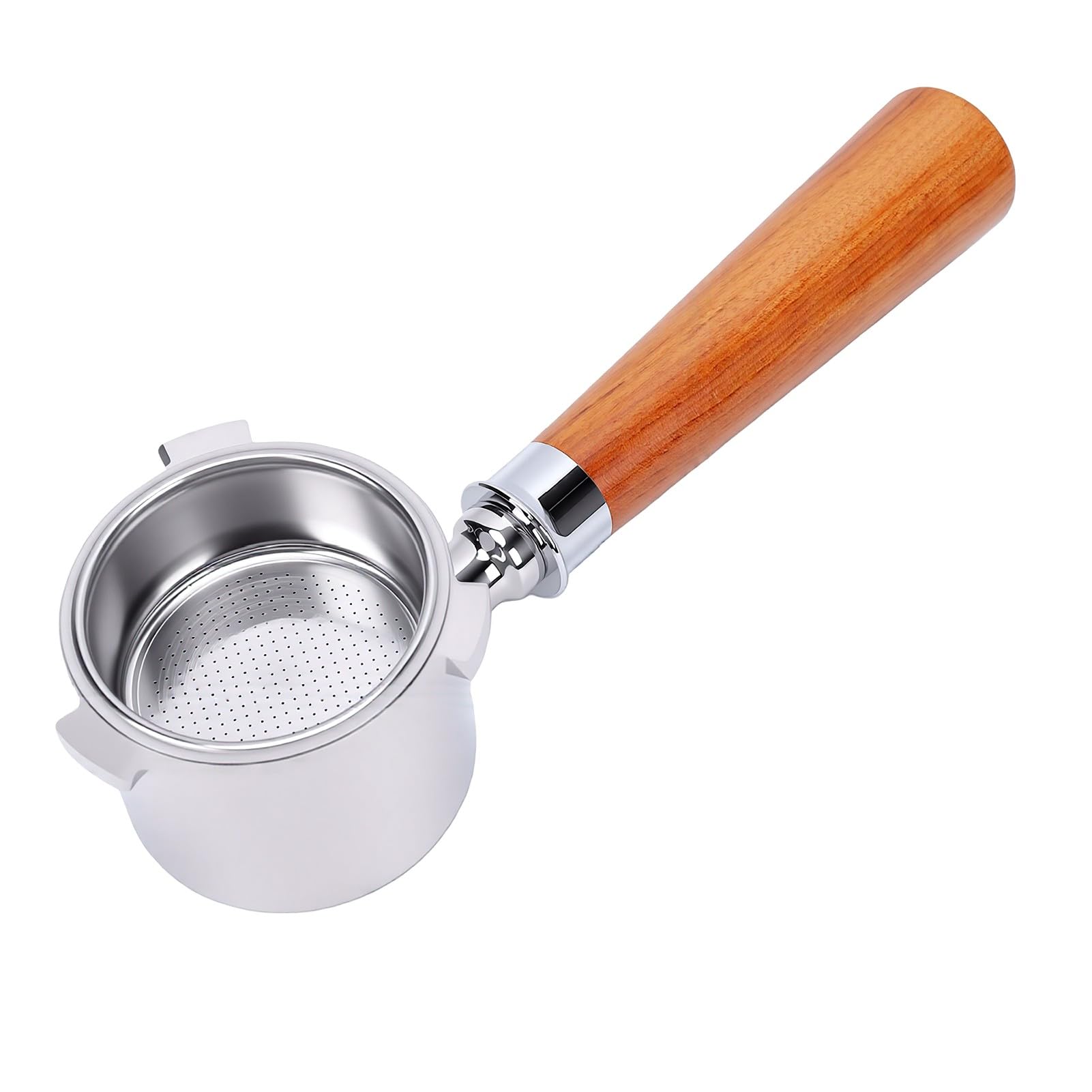 SUNGOOYUE Portafiltro Bottomless 51mm 3 Orecchie Manico in Legno di Rosa