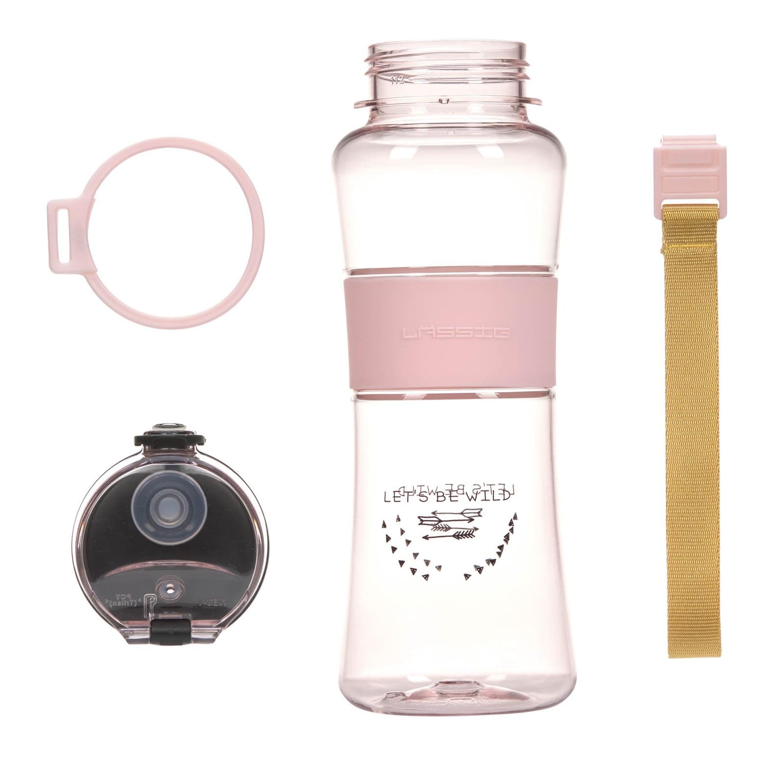 Lässig Adventure - Botella para niños, de tritán, antigoteo, ligera, sin BPA, 550 ml rosa rosa Talla:niños
