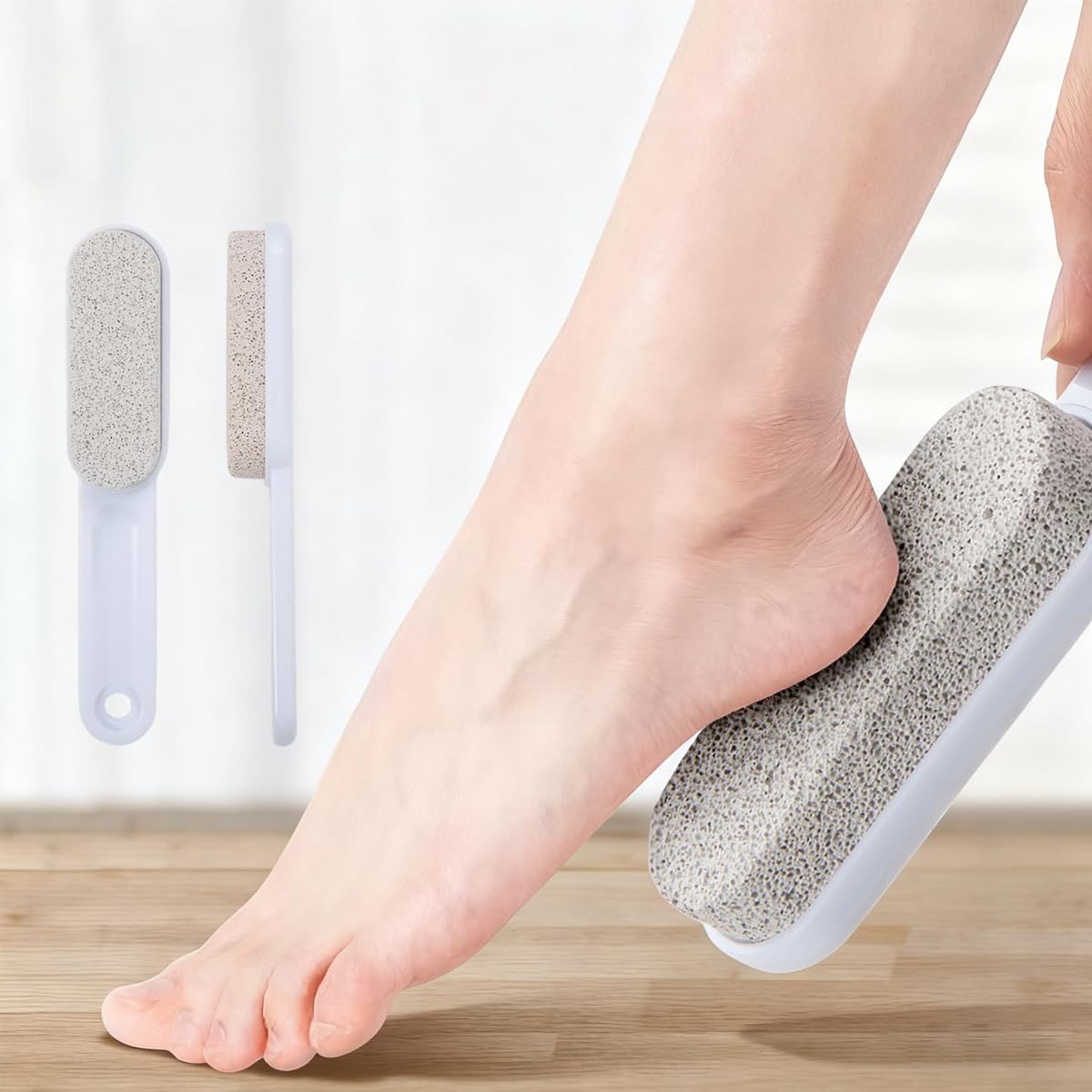 Ludom Lima para el cuidado de los pies de piedra pómez de 2 piezas adecuada para hombres, mujeres, pelado, callos, callos