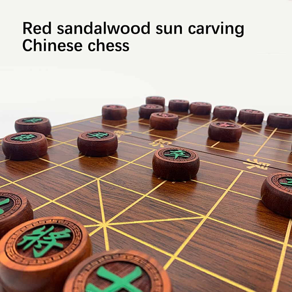 Scacchi Giochi da Tavolo Cinesi Tavolo Professionale Ricreazione familiare Intrattenimento Campeggio Pieghevole Portatile Tematico, Faggio, 60#