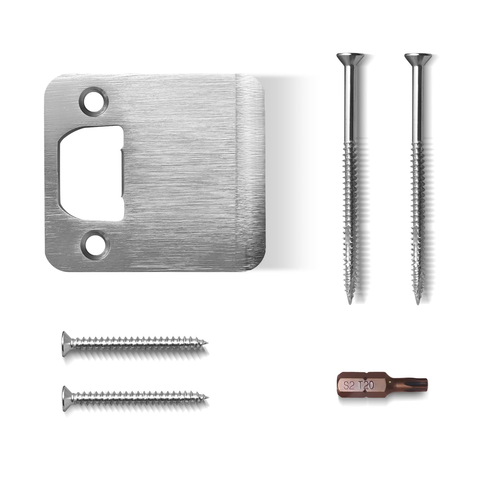 Extended Lip Strike Plate 2-1/2" x 2-1/4", Heavy Duty Version